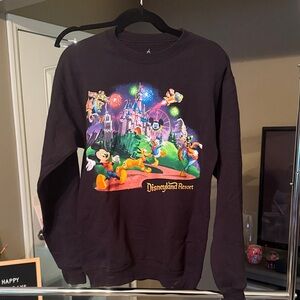 Disney Black Sweatshirt with Colorful Disneyland Resort Graphic